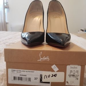 Size 7 Christian Louboutin Pigalle 100